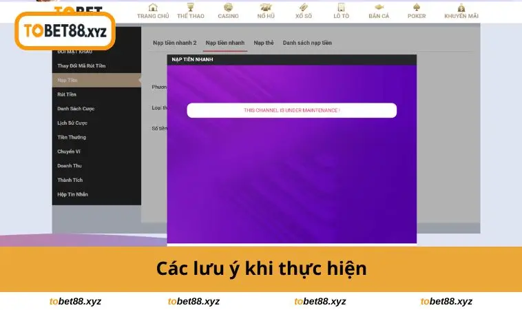 Các lưu ý khi thực hiện