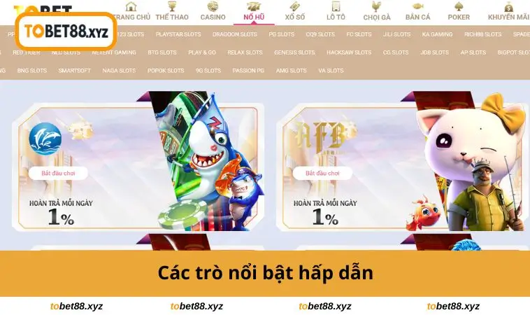 Các trò nổi bật hấp dẫn