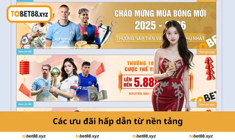 Các ưu đãi hấp dẫn từ nền tảng