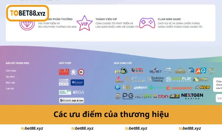 Các ưu điểm của thương hiệu