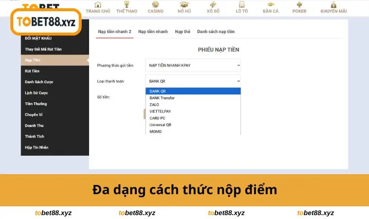 Đa dạng cách thức nộp điểm