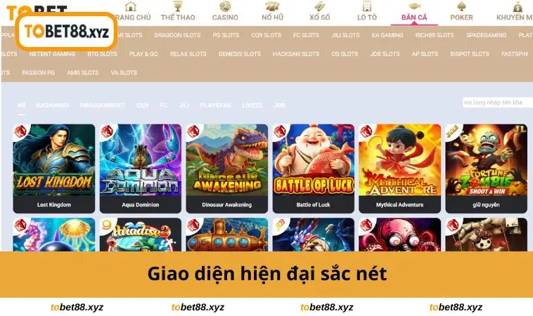 Giao diện hiện đại sắc nét