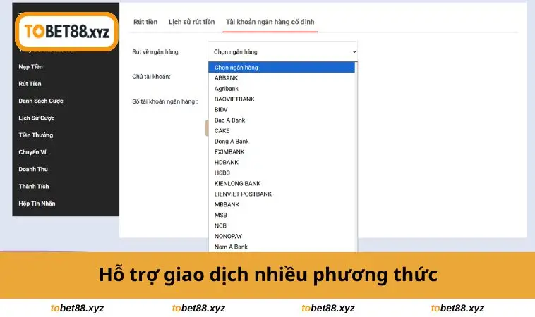 Hỗ trợ nhiều phương thức