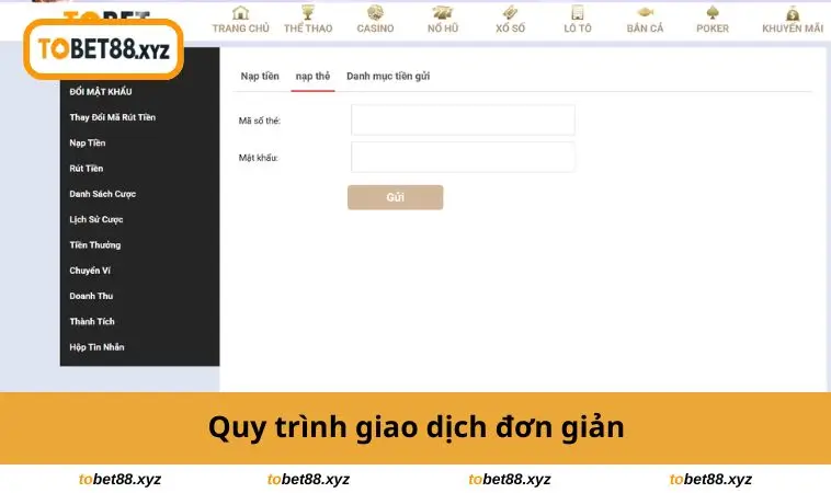 Quy trình giao dịch đơn giản