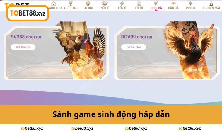 Sảnh game sinh động hấp dẫn
